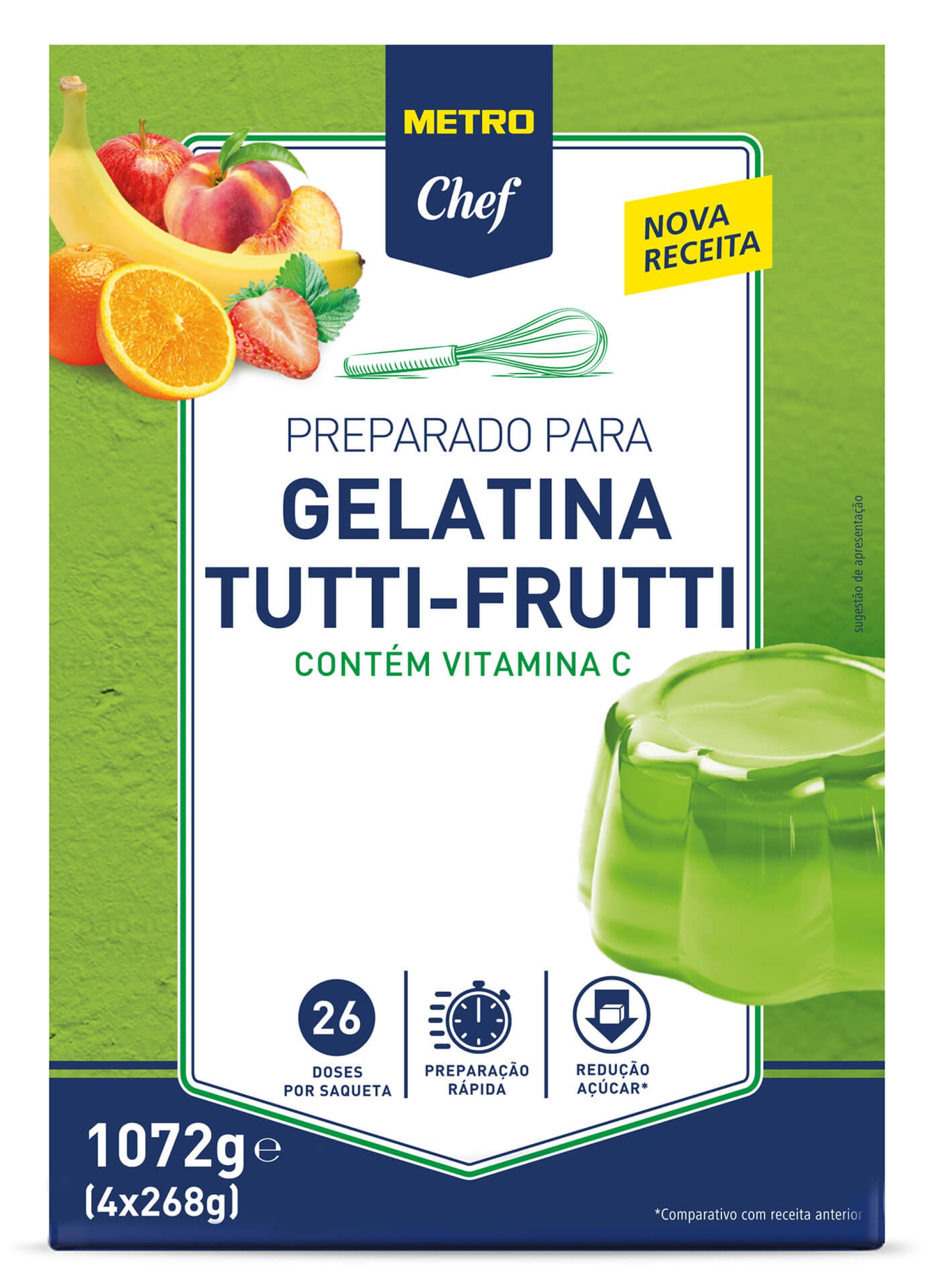 Gelatina Tutti-Frutti METRO Chef 4x4x268 g