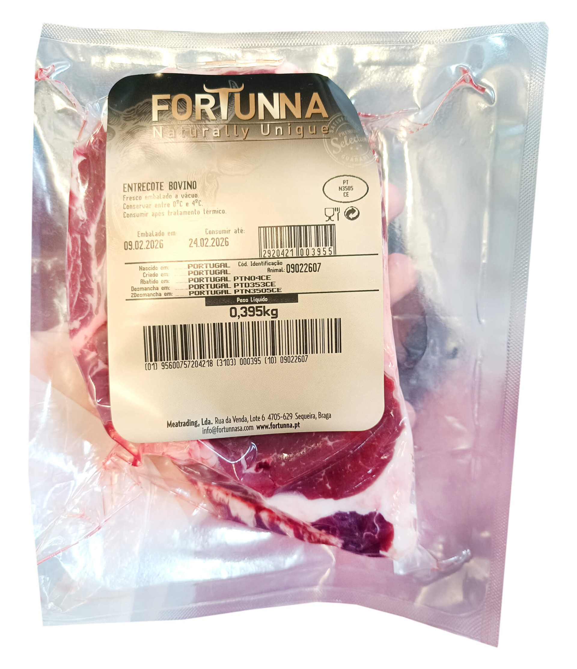 Bovino Ponta Ac�m Maturada Fatiada Fresca Fortunna V�cuo