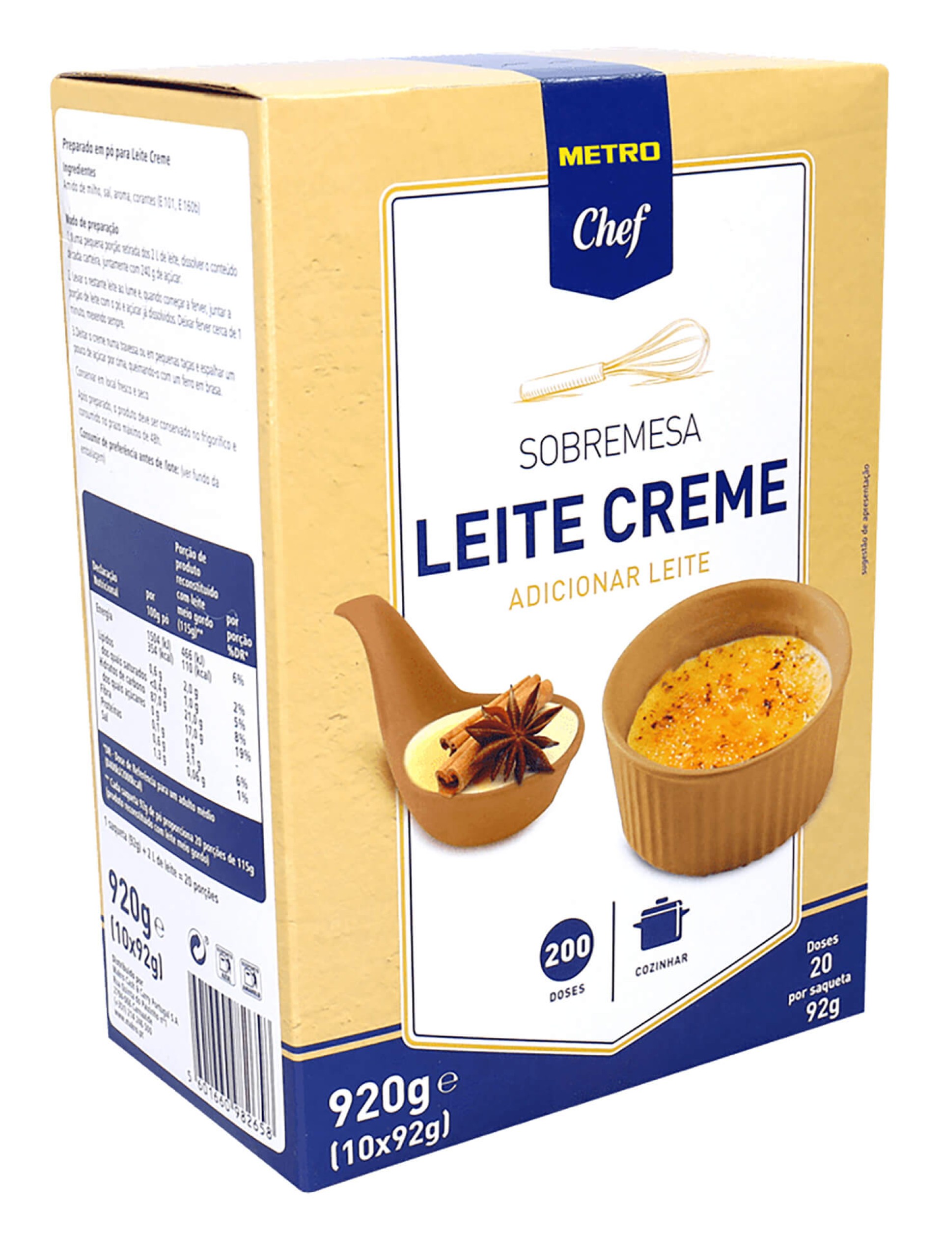 Leite Creme METRO Chef 4x10x92 g Leite Creme METRO Chef 4x10x92 g