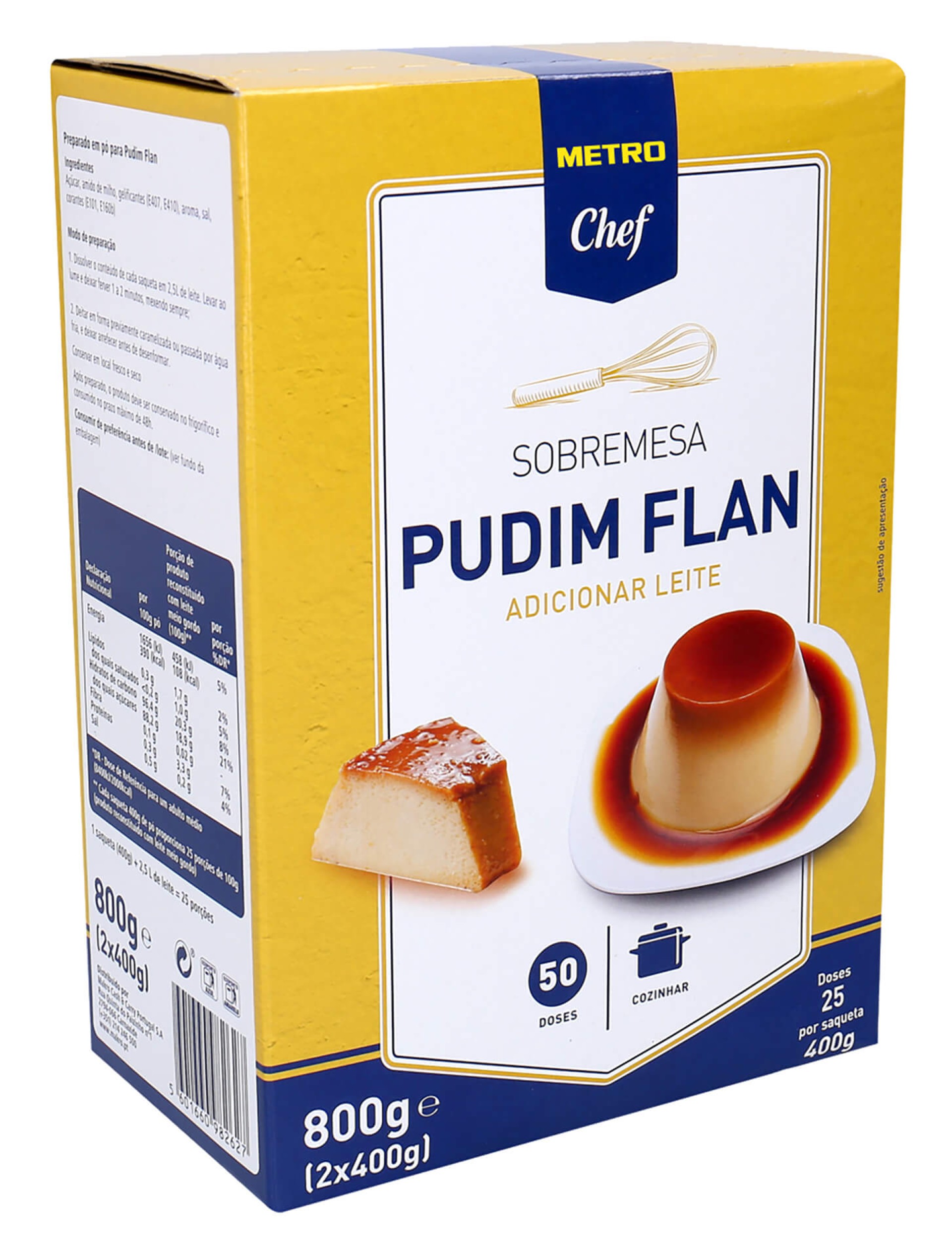 Pudim Flan METRO Chef 4x2x400 g