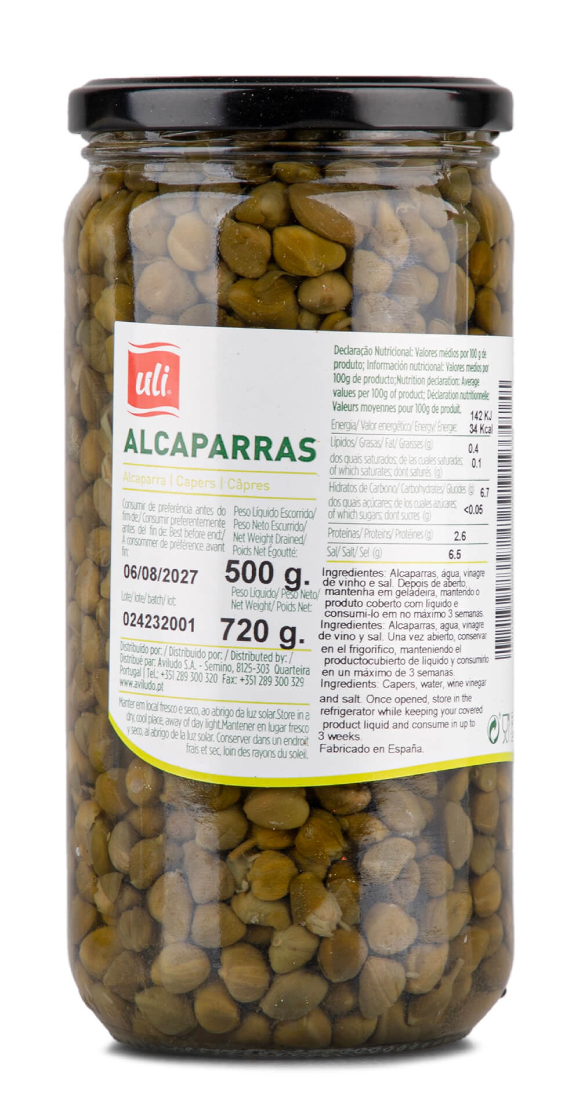 Alcaparras Uli Frasco 6x720 g Alcaparras Uli Frasco 6x720 g