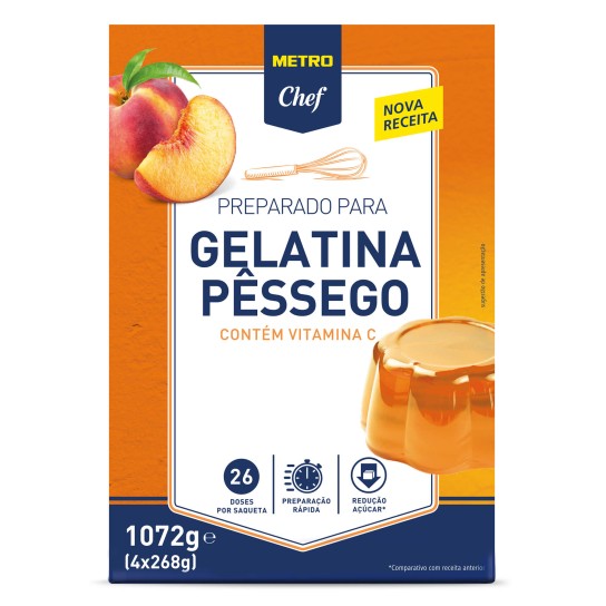 Gelatina P�ssego METRO Chef 4x4x268 g