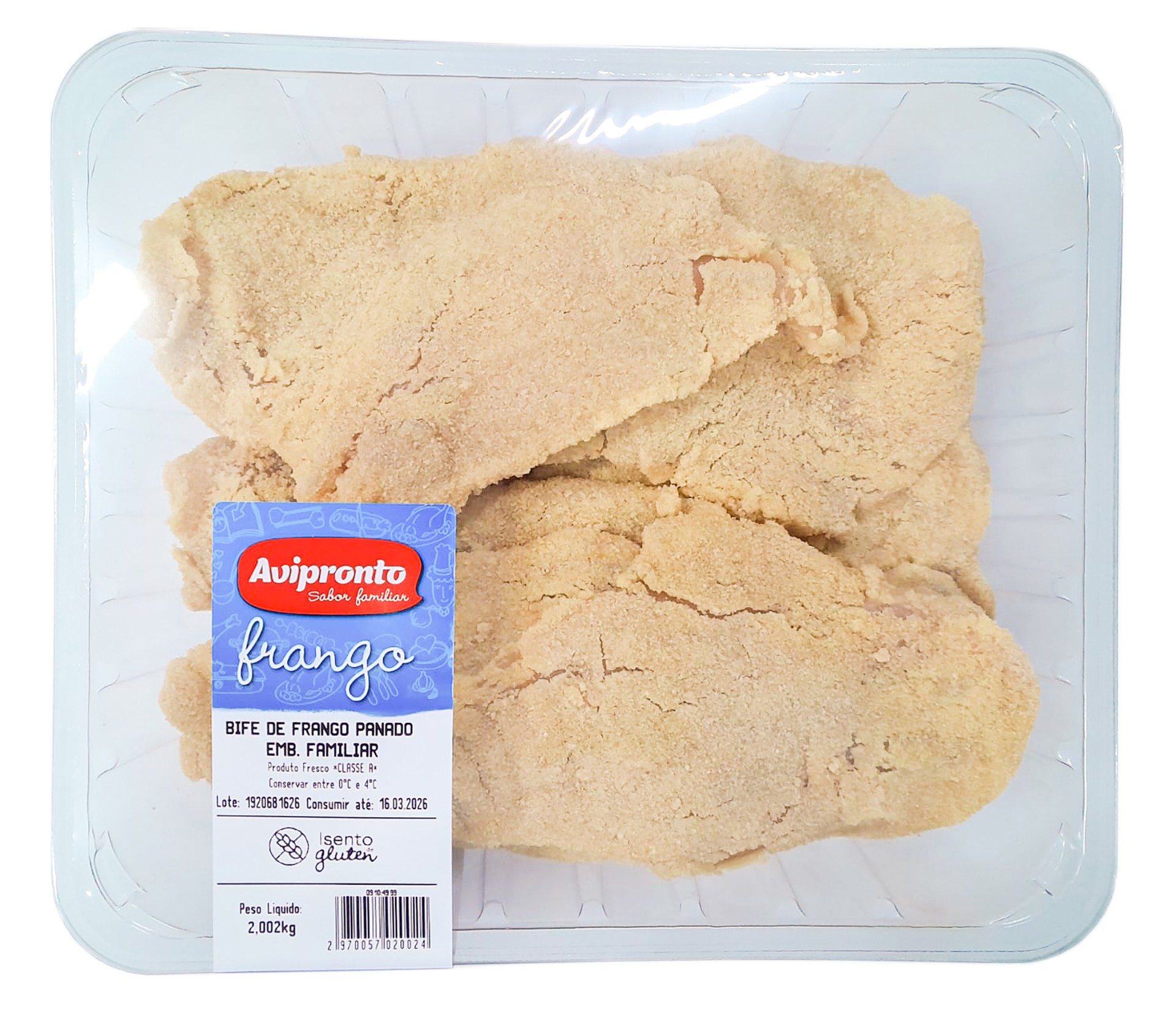 Frango Bife Panado Fresco Bandeja