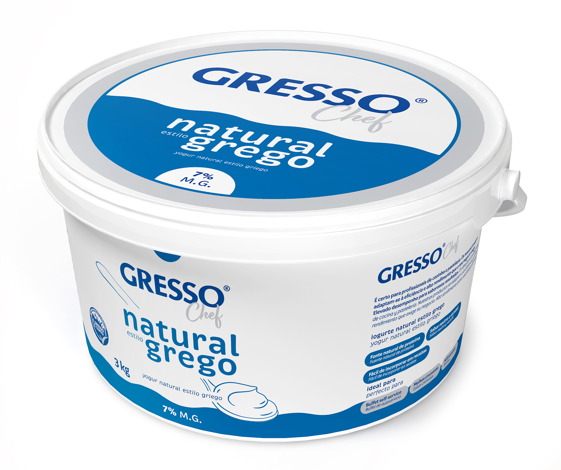 Iogurte Estilo Grego Gresso Chef 3 kg Iogurte Estilo Grego Gresso Chef 3 kg