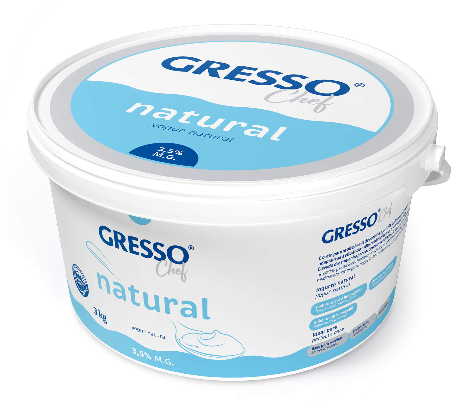 Iogurte Natural Gresso Chef 3 kg