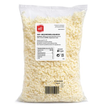 Queijo Mozzarella Ralado Uli 2 kg