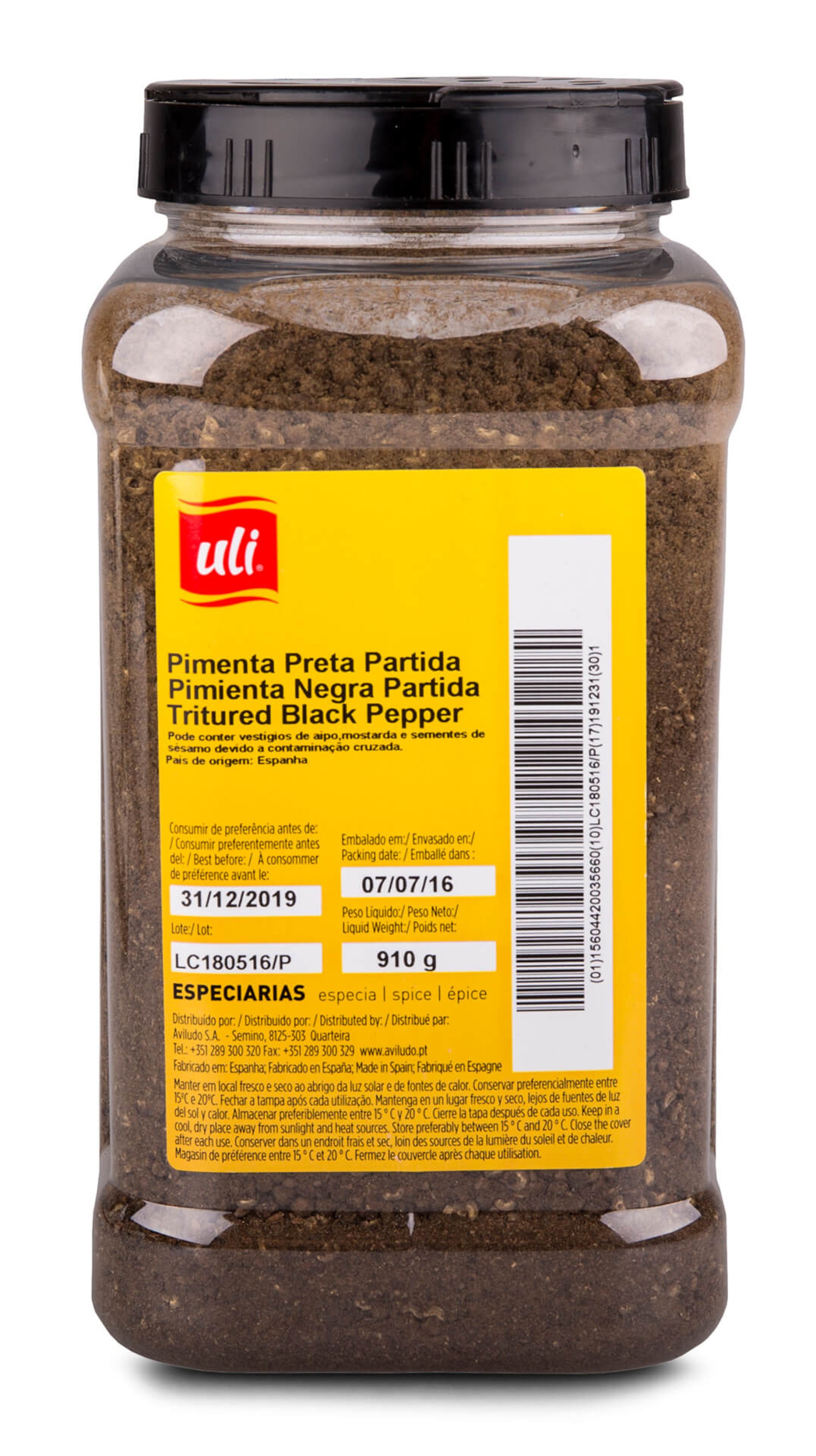 Pimenta Preta Partida Uli Pet 810 g