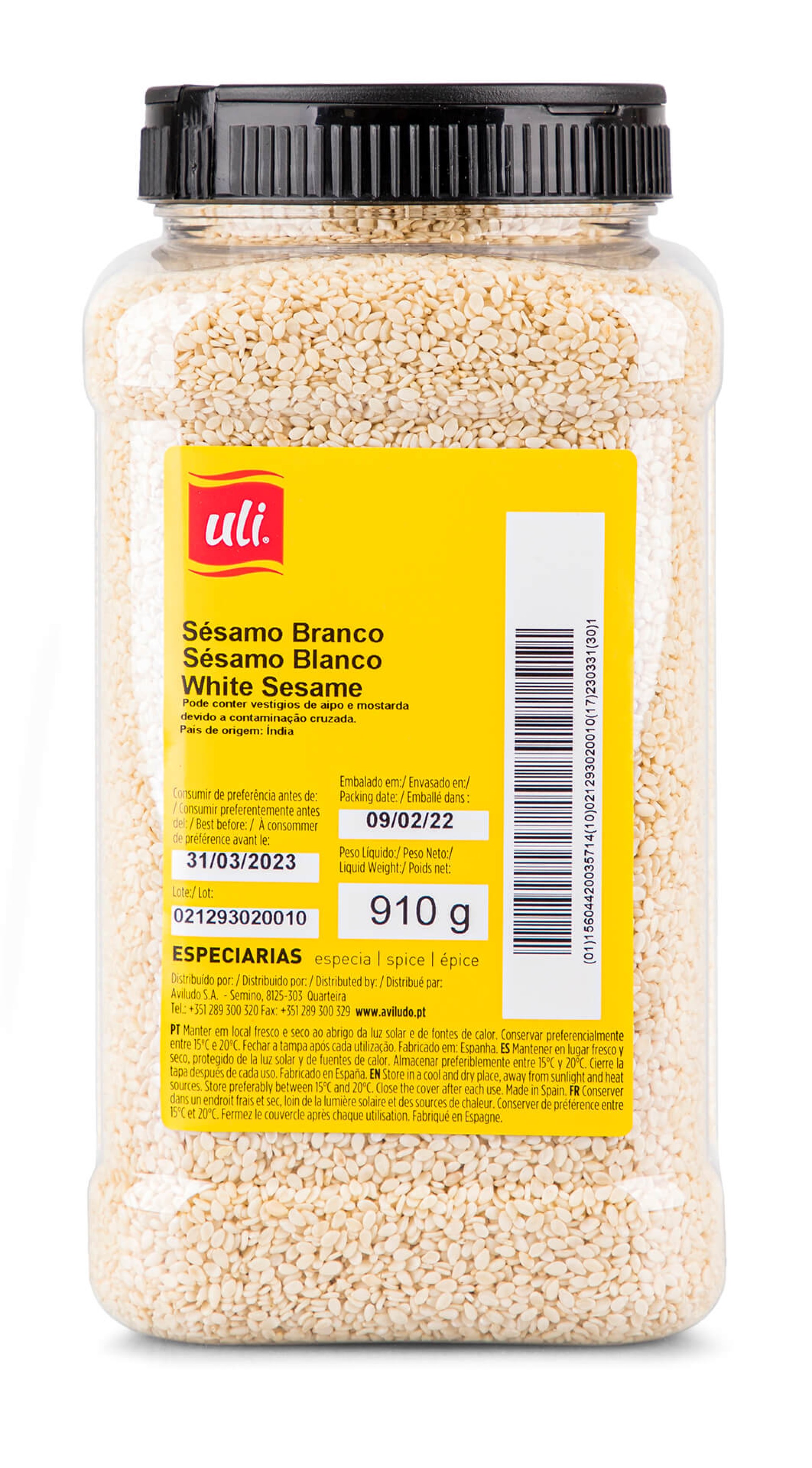 Semente Sesamo Branco Uli Pet 810 g