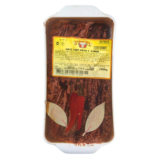 Pat� Pato c/ Vinho Terrina 1,5 kg