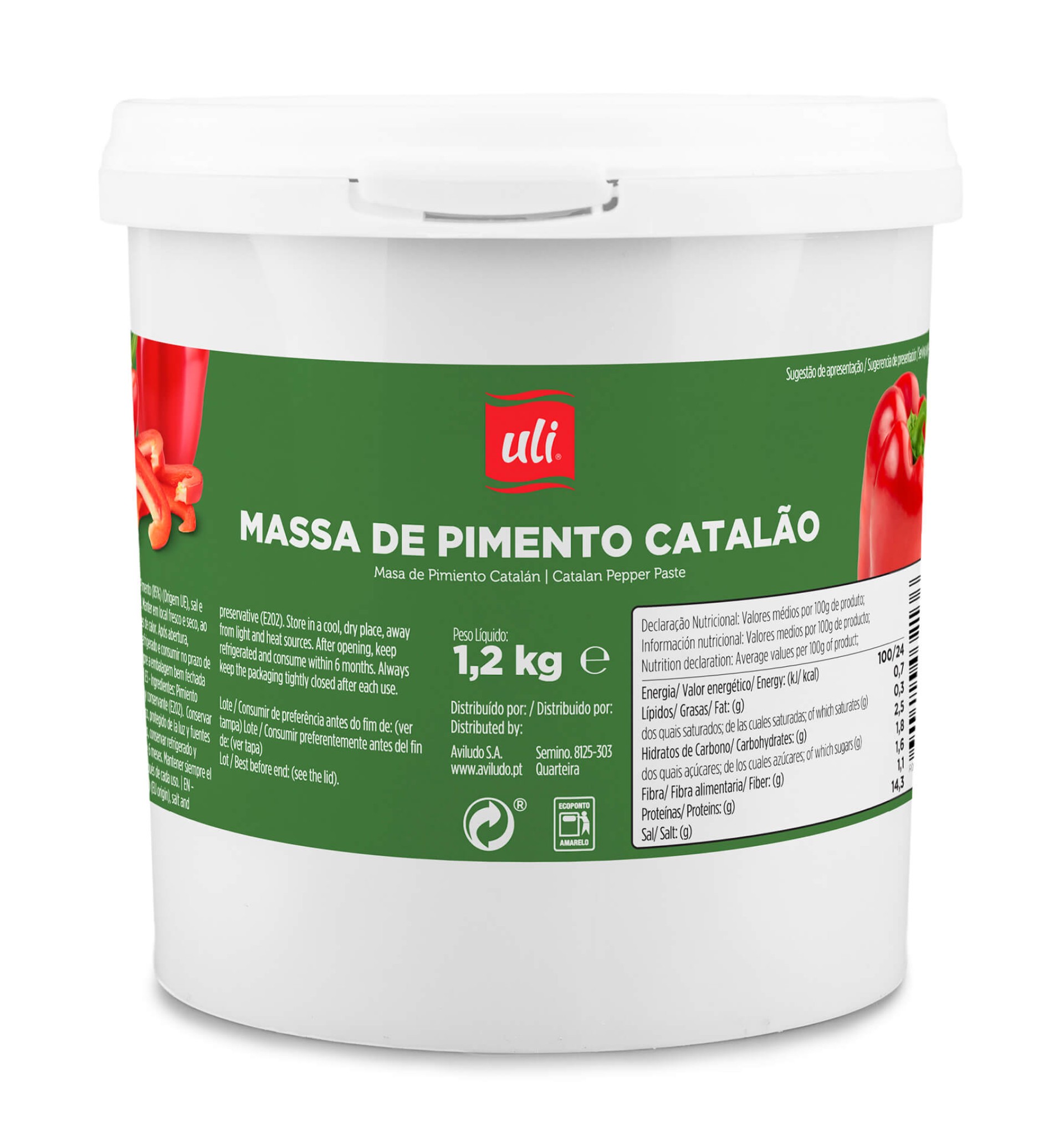 Massa Pimento Catal�o Uli Balde 1200 g