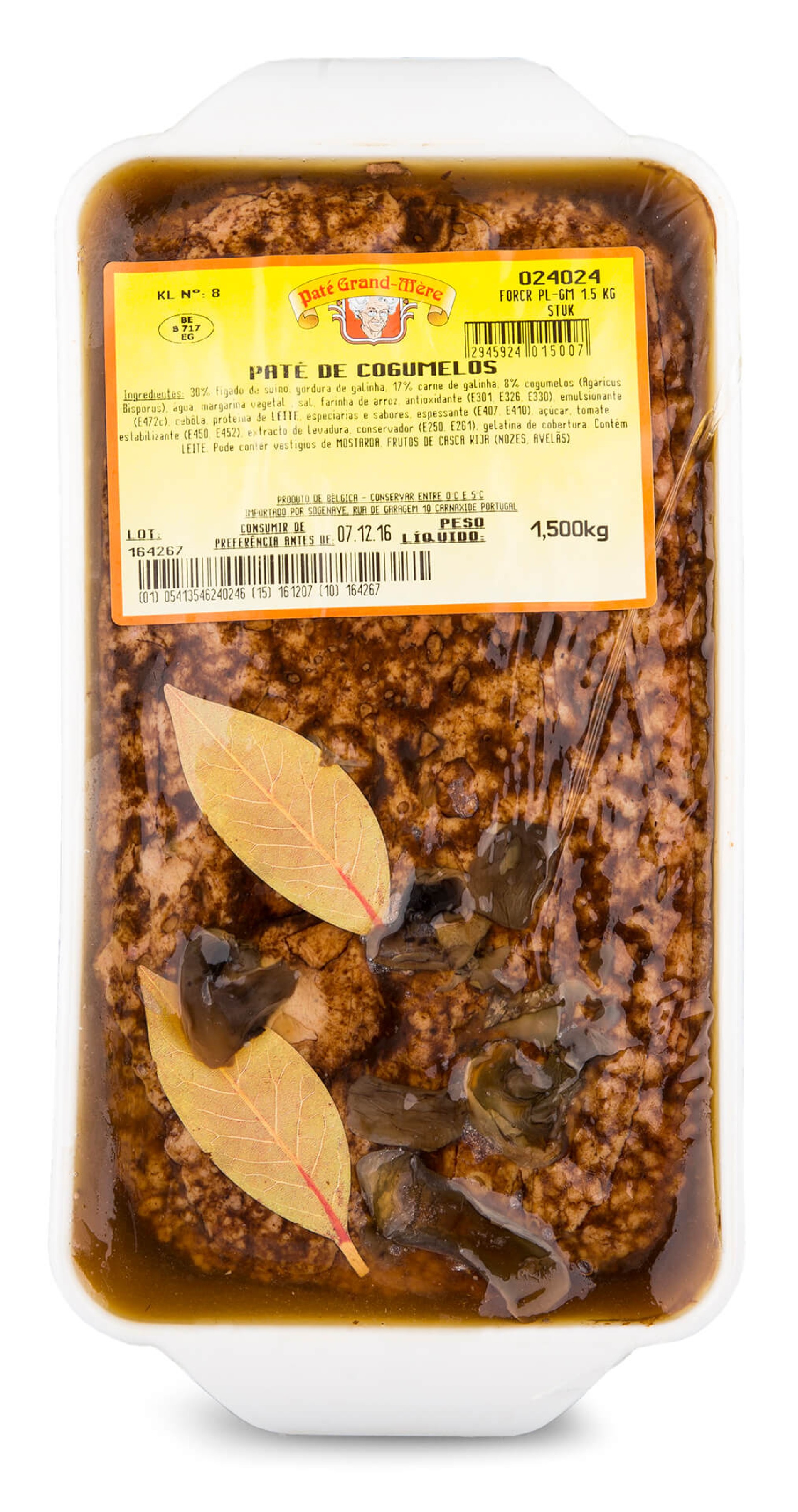 Pat� Cogumelos Terrina 2x1,5 kg