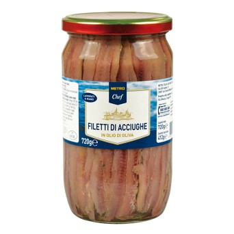 Filete Anchova Azeite METRO Chef 6x720 g