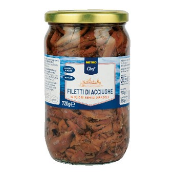 Filete Anchova Oleo METRO Chef 6x720 g