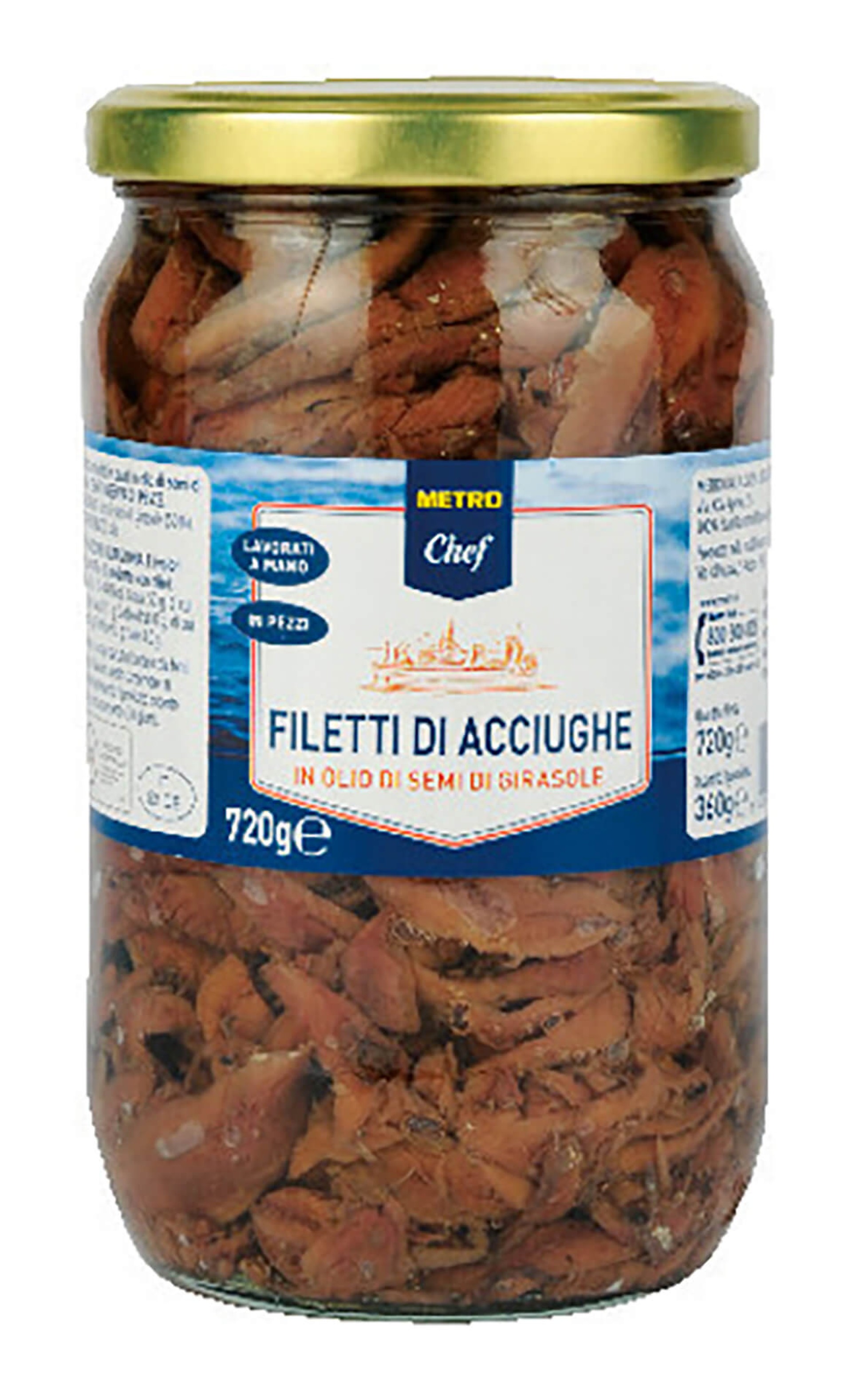 Filete Anchova Oleo METRO Chef 6x720 g Filete Anchova Oleo METRO Chef 6x720 g