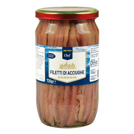 Filete Anchova Azeite METRO Chef 6x720 g
