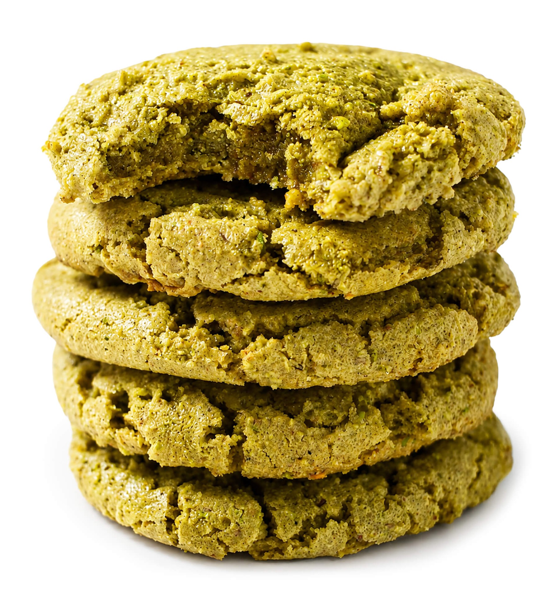 Bolacha Cookie Pistachio c/ Pepitas Chocolate Branco Congelado Cookie DO 18x68 g Bolacha Cookie Pistachio c/ Pepitas Chocolate Branco Congelado Cookie DO 18x68 g