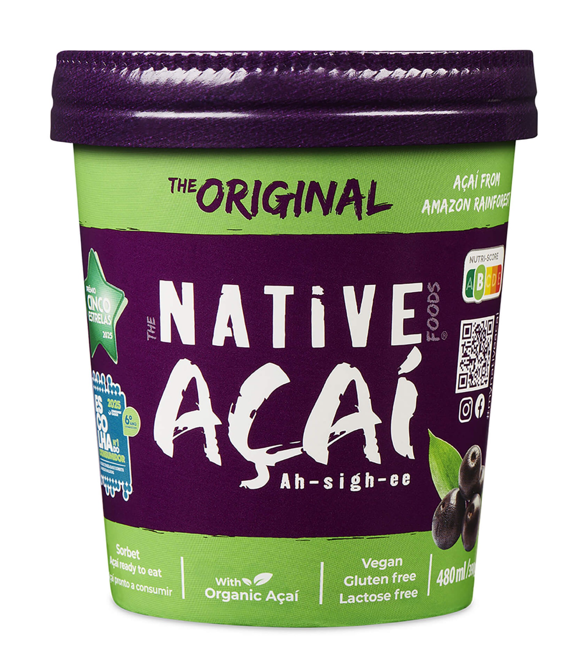 Sorbet Açaí c/ Guaraná Congelado 8x480 ml Sorbet Açaí c/ Guaraná Congelado 8x480 ml
