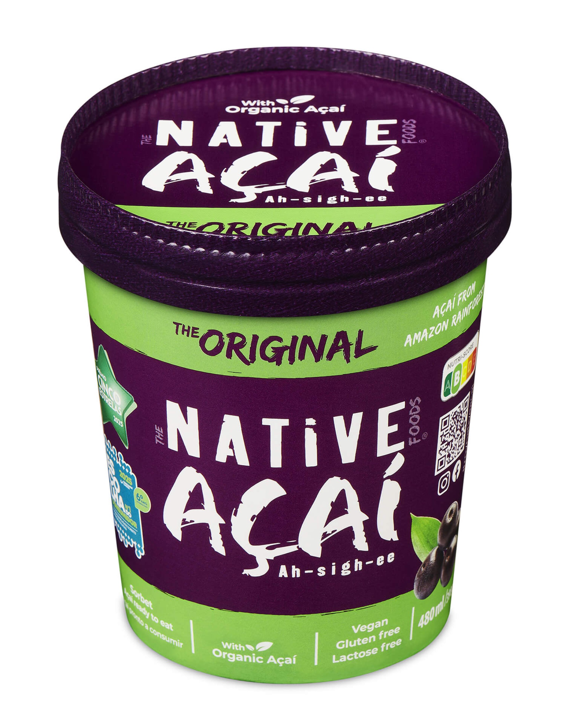 Sorbet Açaí c/ Guaraná Congelado 8x480 ml Sorbet Açaí c/ Guaraná Congelado 8x480 ml