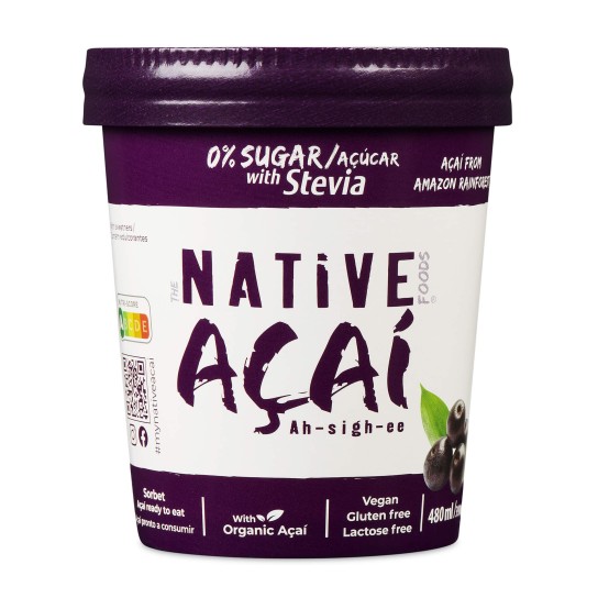 Sorbet Açaí Zero Açúcar Congelado 8x480 ml Sorbet Açaí Zero Açúcar Congelado 8x480 ml
