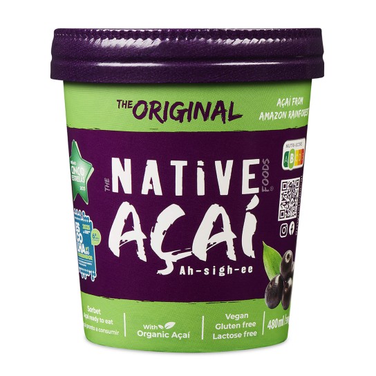 Sorbet Açaí c/ Guaraná Congelado 8x480 ml Sorbet Açaí c/ Guaraná Congelado 8x480 ml