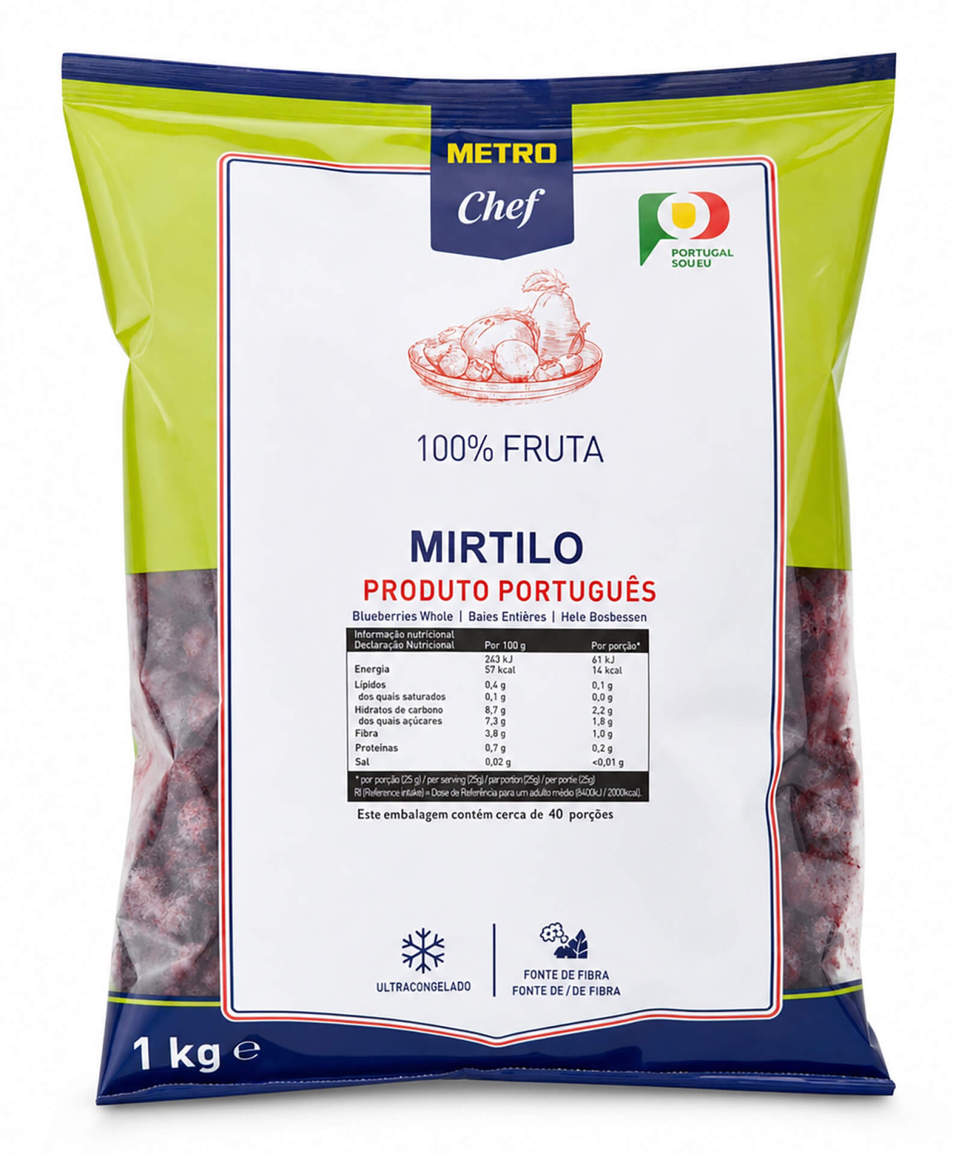 Mirtilos Congelados METRO Chef 7x1 kg Mirtilos Congelados METRO Chef 7x1 kg
