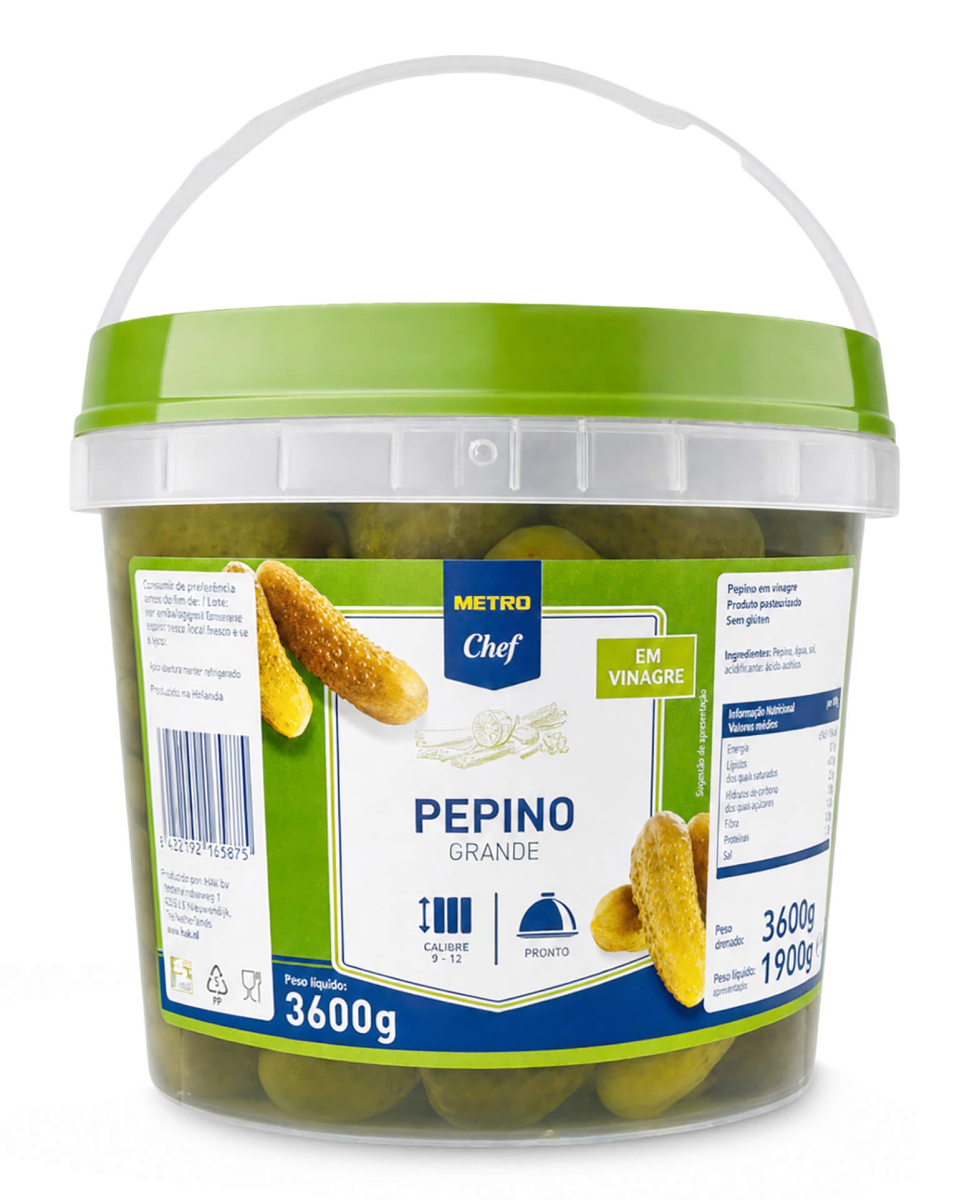 Pepino Vinagre Grande METRO Chef Balde 3,6 kg
