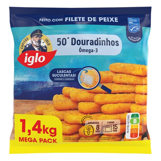 Douradinhos Peixe Congelado Iglo 6x50 Un Douradinhos Peixe Congelado Iglo 6x50 Un