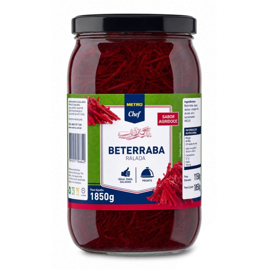Beterraba Agridoce Ralada METRO Chef Frasco 1,85 kg Beterraba Agridoce Ralada METRO Chef Frasco 1,85 kg