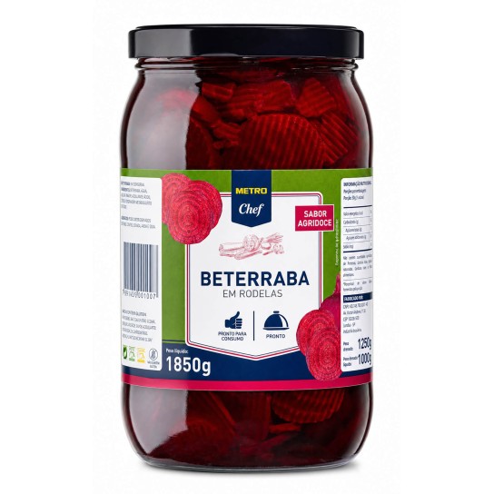 Beterraba Agridoce Rodelas METRO Chef Frasco 1,85 kg Beterraba Agridoce Rodelas METRO Chef Frasco 1,85 kg