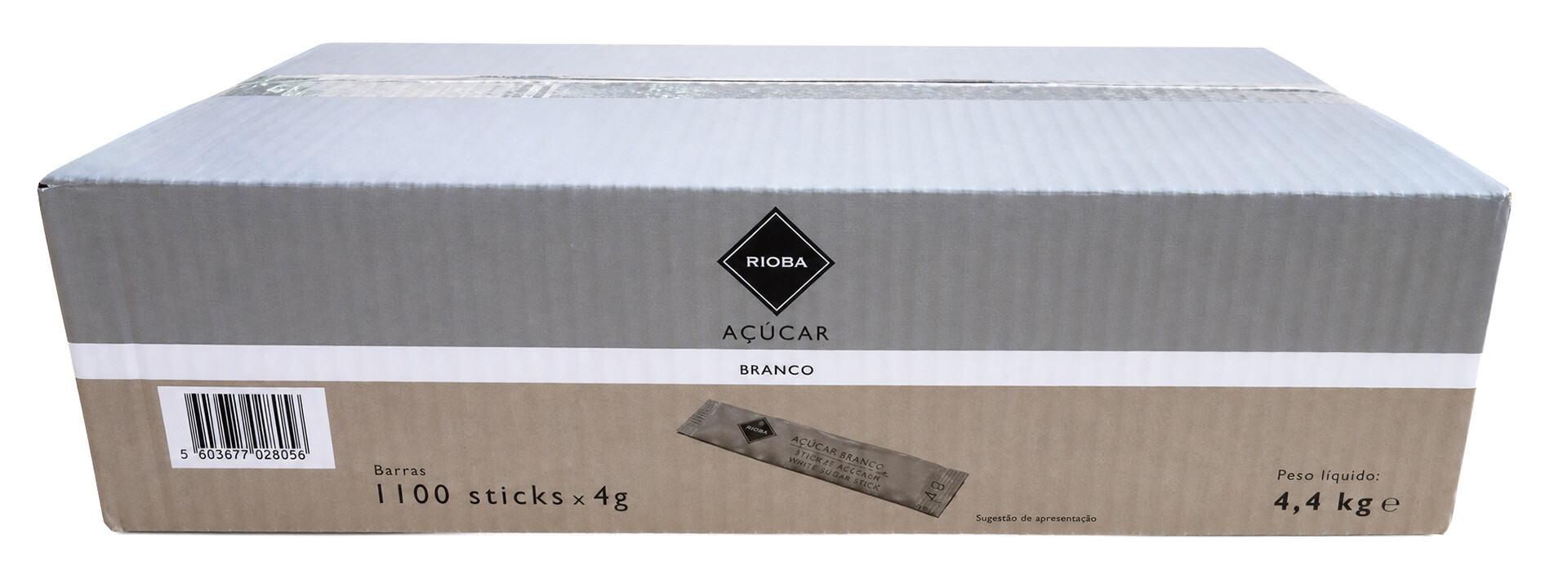 Açúcar Granulado Sticks RIOBA 1100x4 g Açúcar Granulado Sticks RIOBA 1100x4 g