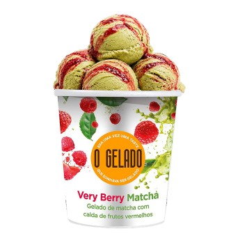 Gelado Framboesa Matcha Congelado O Gelado 6x460 ml