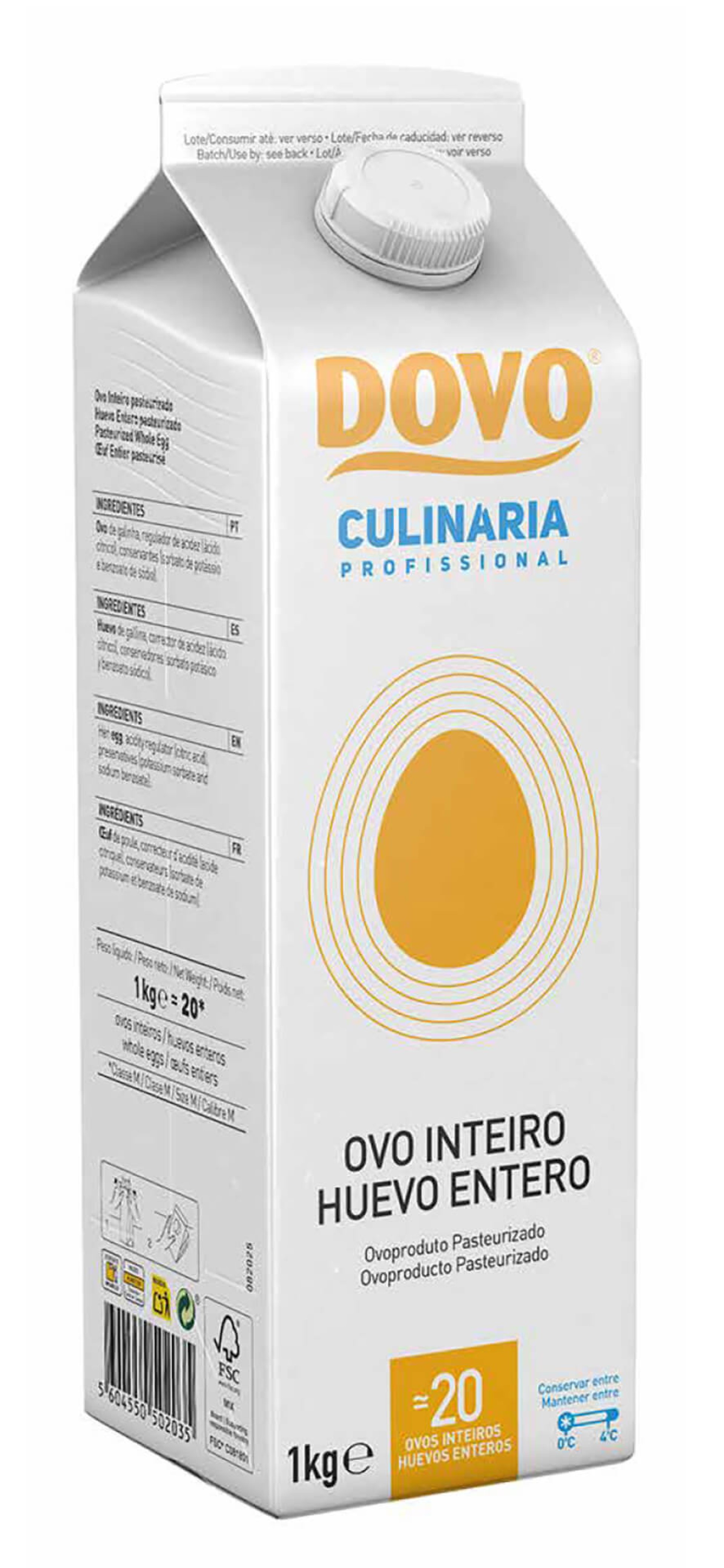 Ovo Líquido Pasteurizado Inteiro Culinária 10x1 kg Ovo Líquido Pasteurizado Inteiro Culinária 10x1 kg