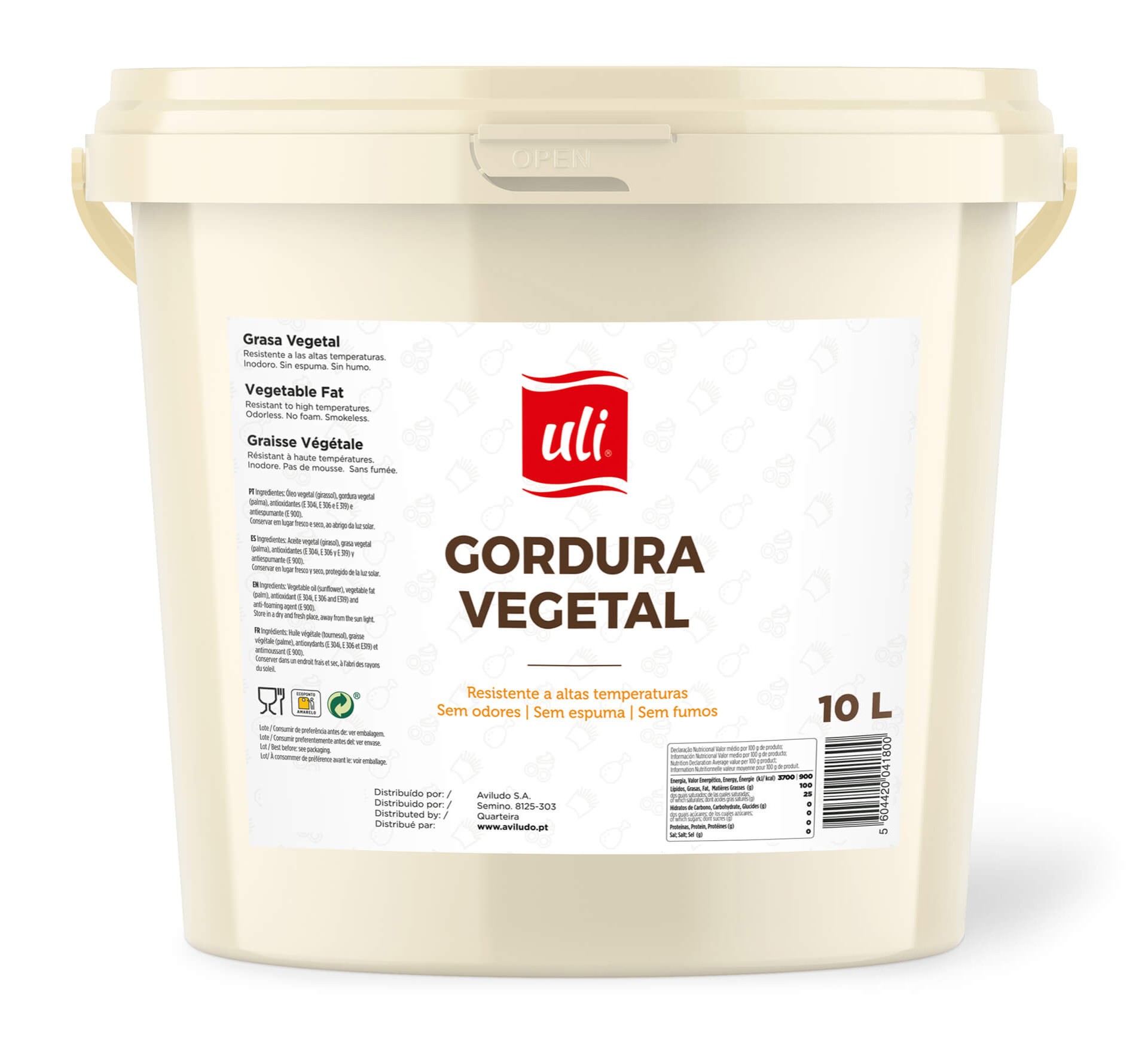 Gordura Vegetal Uli 1x10 l