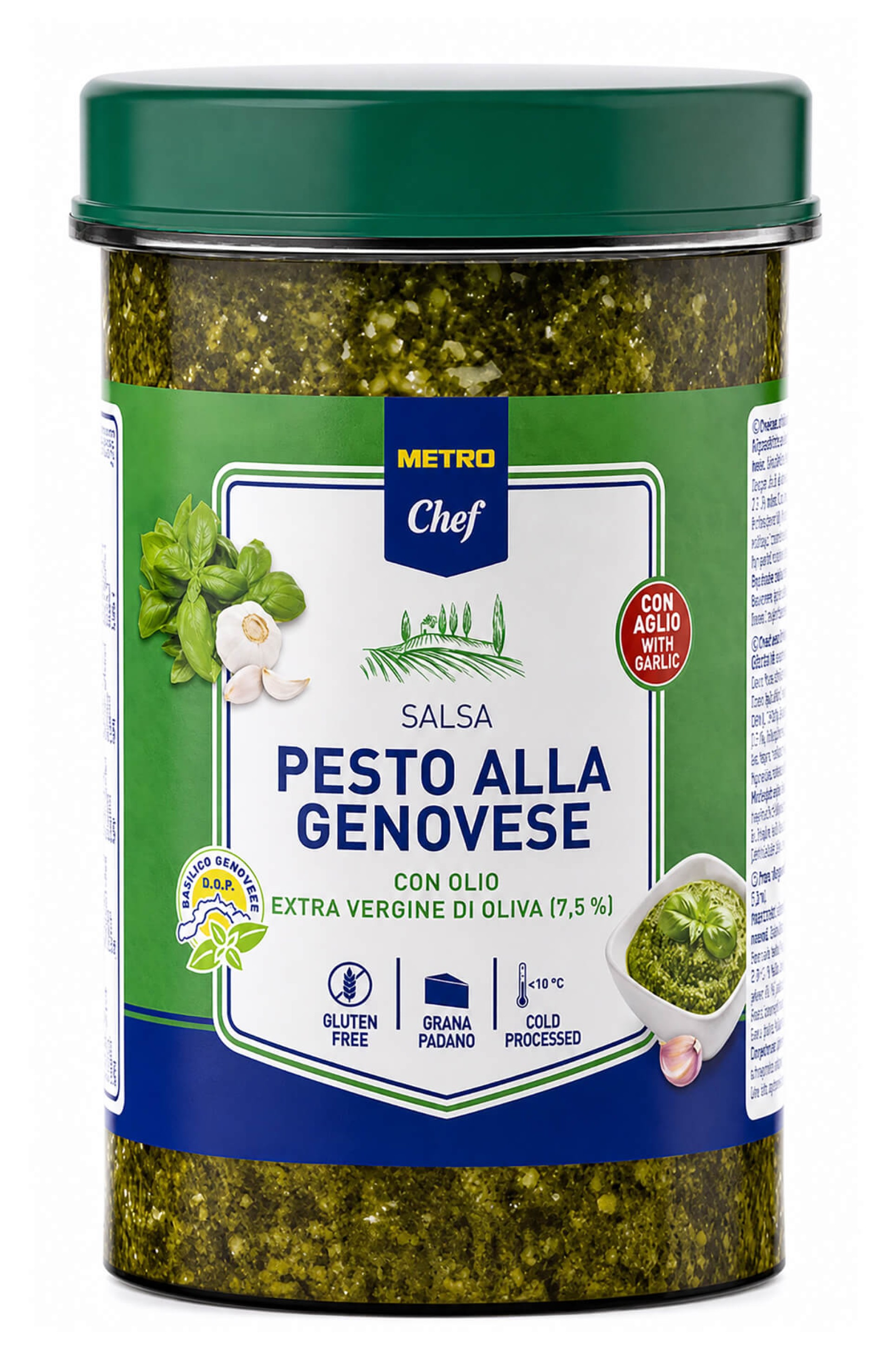 Molho Pesto c/ Alho METRO Chef 980 g