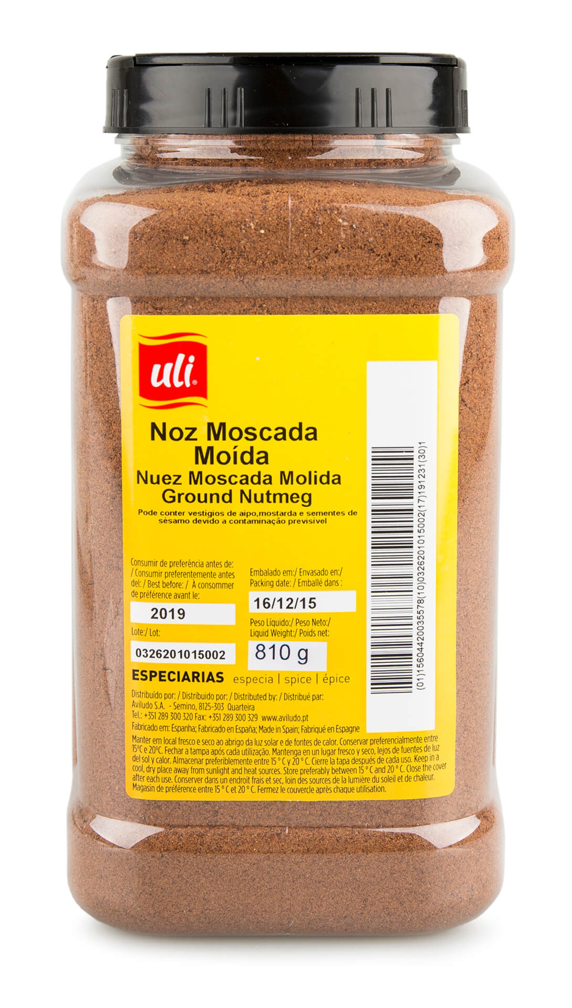 Noz Moscada Moida Uli Pet 810 g