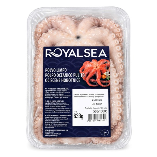 Polvo 500/1000 g Congelado Royalsea Cx +/- 7,5 kg Polvo 500/1000 g Congelado Royalsea Cx +/- 7,5 kg